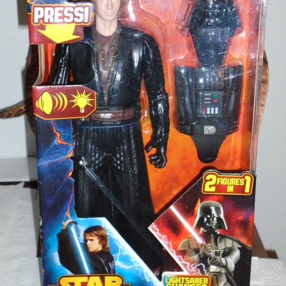 HASBRO, STAR WARS, ANAKIN TO DARTH VADER DOLL/FIGURE, ANIMATED/LIGHTS/SOUND, NEW - Picture 1 of 16